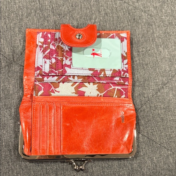 HOBO Vibrant Red Leather Wallet - Picture 2 of 6